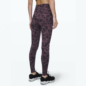 Women’s Lululemon Align Leggings 28" Nulu in Mini Dusk Floral Antique Bark Black